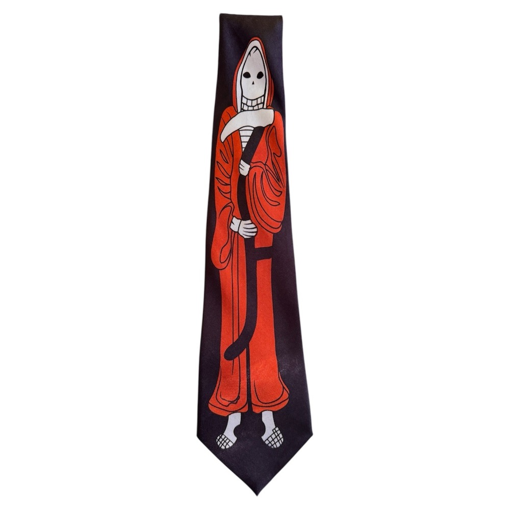 Halloween Collection Grim Reaper Graphic Novelty Necktie - Men's‎ Tie